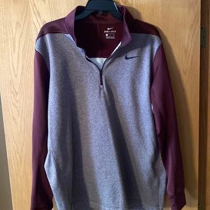 Nike dri fit pullover maroon
